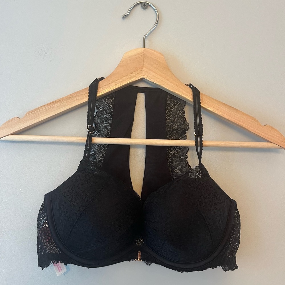 Victoria's Secret Pink Black Lace Bra